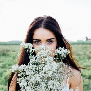 Girl & Flowers
